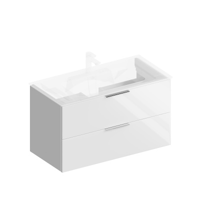 Тумба Piano Forte/Пиано Форте подвесная 95 см, 2 ящика, белый глянцевый Тумба Piano Forte/Пиано Форте подвесная 95 см, 2 ящика, белый глянцевый