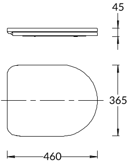 Сиденье POMPEI для напольного унитаза, черное глянцевое Сиденье POMPEI для напольного унитаза, черное глянцевое