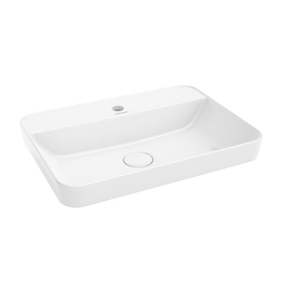 Раковина PLAZA встраиваемая сверху 55, белая глянцевая Раковина PLAZA встраиваемая сверху 55, белая глянцевая