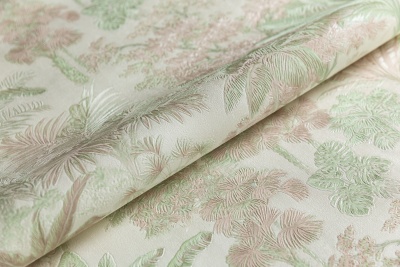 Обои виниловые Оазис мотив, бежевый, зелёный