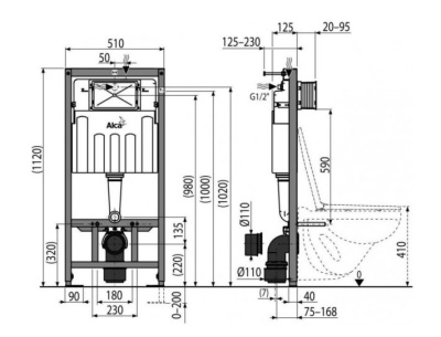 Скрытая система инсталляции для подвесного унитаза
