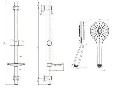 Душевой гарнитур SONATA, хром