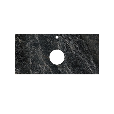 Столешница из керамогранита для накладных раковин, Риальто 100 см, серый темный лаппатированный