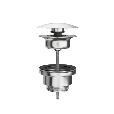 Донный клапан клик-клак для раковины, хром Донный клапан клик-клак для раковины, хром