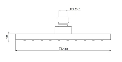 Душевая лейка FUTURA «тропический дождь», хром глянец