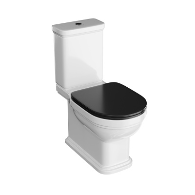 Сиденье POMPEI для напольного унитаза, черное глянцевое