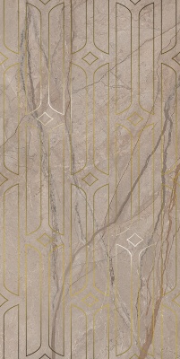 Декор Ифран бежевый светлый глянцевый обрезной 60x119,5x0,9