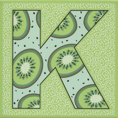 Декор Сад-огород «Киви» матовый 20x20x0,69 Декор Сад-огород «Киви» матовый 20x20x0,69