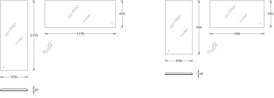 Зеркало VETRATA S 45х117 сенсор со сменой цвета подсветки и антизапотеванием, белое Зеркало VETRATA S 45х117 сенсор со сменой цвета подсветки и антизапотеванием, белое