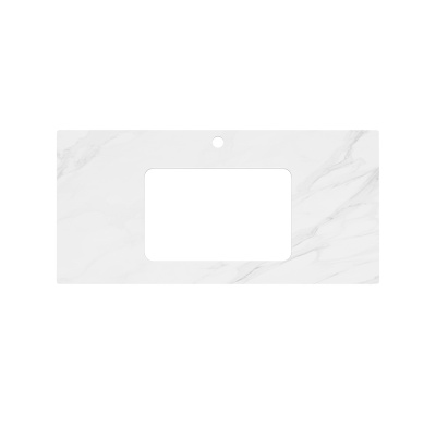 Столешница из керамогранита для раковин, встраиваемых снизу, Монте Тиберио 100 см, белый натуральный