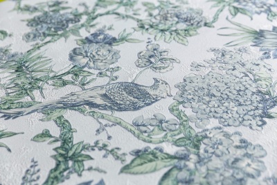 Обои виниловые Азулежу мотив, светло-голубой