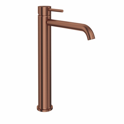 Смеситель для раковины ETERNA, высокий, без донного клапана, брашированная медь