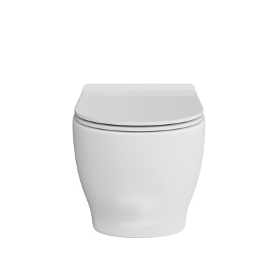 Унитаз Modula подвесной безободковый с крепежом, белый глянцевый