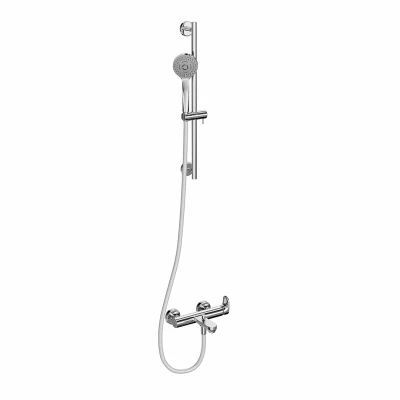 Душевая стойка OLE c ручной круглой лейкой и шлангом, без выхода для подачи воды, хром Душевая стойка OLE c ручной круглой лейкой и шлангом, без выхода для подачи воды, хром