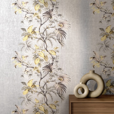 Обои виниловые Оранжерея мотив, серый Обои виниловые Оранжерея мотив, серый