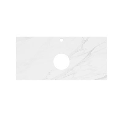 Столешница из керамогранита для накладных раковин, Монте Тиберио 100 см, белый натуральный