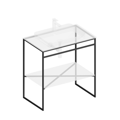 Металлическая структура PLAZA Next напольная 80, черная матовая