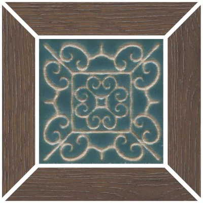 Декор Тровазо наборный коричневый тёмный матовый 13x13x0,9