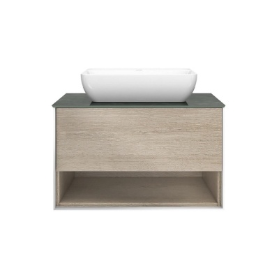 Тумба PLAZA Modern подвесная с ящиком и полкой 80, дуб Орегон