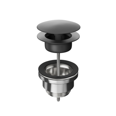 Донный клапан для раковины, матовый черный