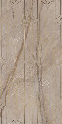 Декор Ифран бежевый светлый глянцевый обрезной 60x119,5x0,9