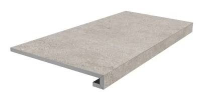 Ступень клееная фронтальная Портленд серый светлый матовый обрезной 33x80x0,9 Ступень клееная фронтальная Портленд серый светлый матовый обрезной 33x80x0,9