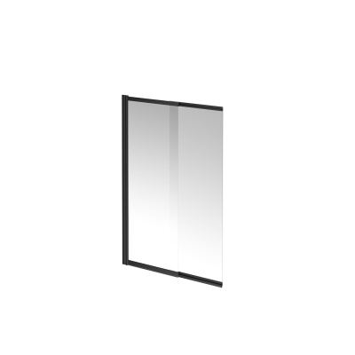 Шторка на ванну VETRO, раздвижная/распашная, 100х150, матовый черный Шторка на ванну VETRO, раздвижная/распашная, 100х150, матовый черный