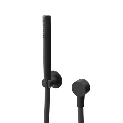 Ручной душ OLE с держателем для лейки и шлангом, без выхода для подачи воды, матовый черный Ручной душ OLE с держателем для лейки и шлангом, без выхода для подачи воды, матовый черный