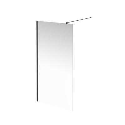 Душевая перегородка VETRO, 100х195, матовый черный Душевая перегородка VETRO, 100х195, матовый черный