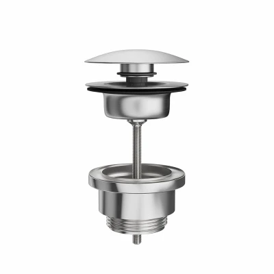 Донный клапан клик-клак для раковины, нержавеющая сталь Донный клапан клик-клак для раковины, нержавеющая сталь