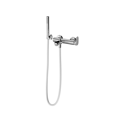 Ручной душ OLE с держателем для лейки и шлангом, без вывода для подачи воды, хром