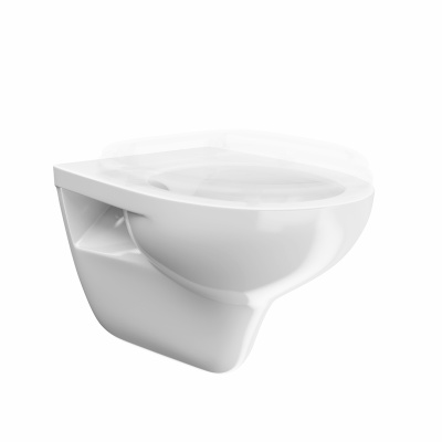 Унитаз подвесной XPRO безободковый, белый глянцевый